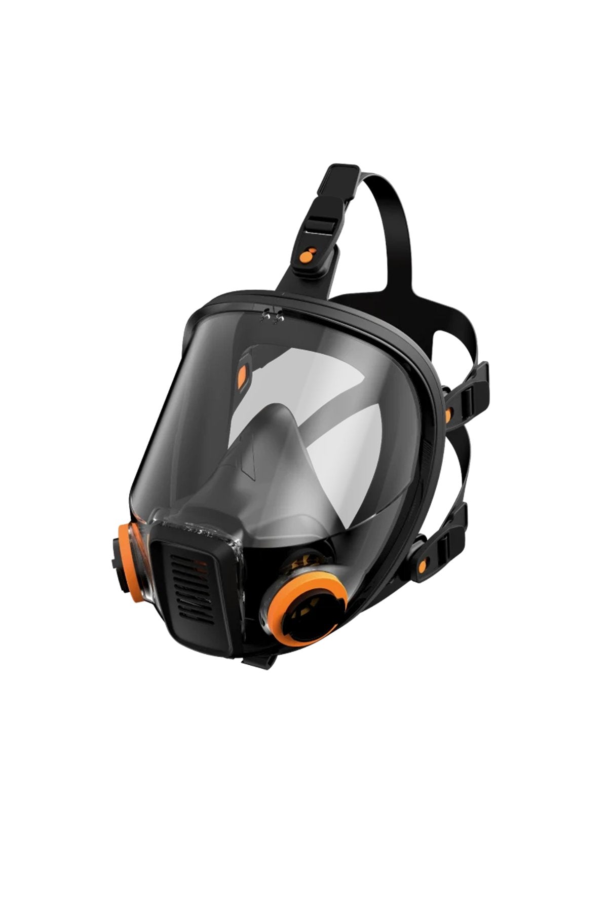 Alpha Sentinel Premium Siyah Turuncu Tam Yüz Solunum Maskesi (Filtresiz) Alpha Sentinel Premium Siyah Turuncu Tam Yüz Solunum Maskesi (Filtresiz)